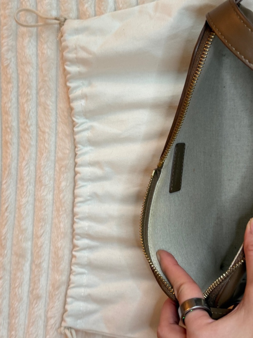 Mansur Gavriel M Frame Shoulder Bag, Desert - Picture 8 of 8